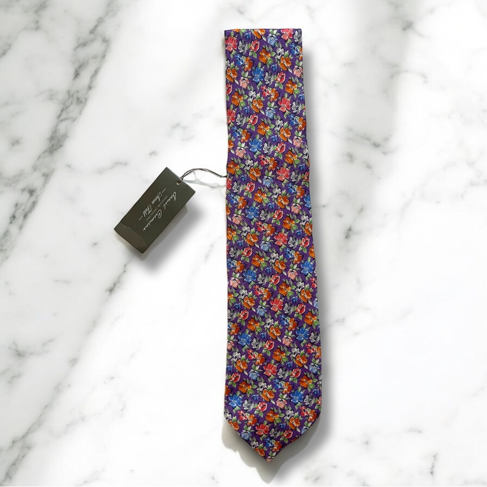 NWT “Purple Rogue Botanical” Dress Tie